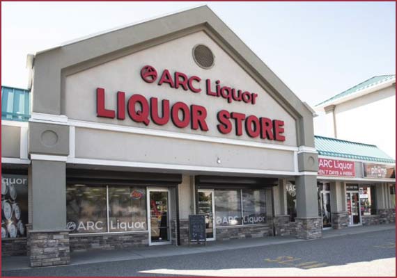 pic of the Kelowna Arc Liquor Store with their logo