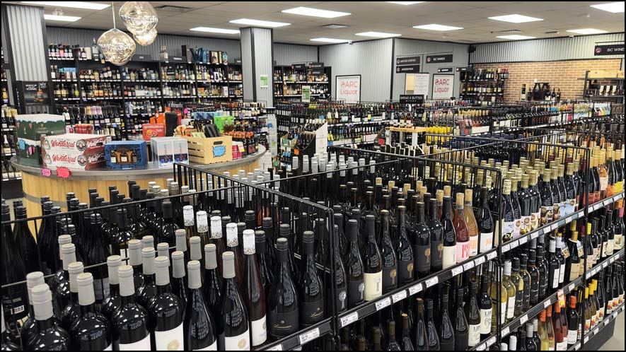 Inside ARC Liquor Harvey Avenue in Kelowna