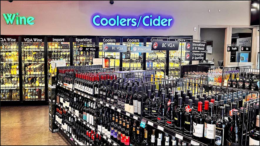 Inside ARC Liquor Glenmore in Kelowna