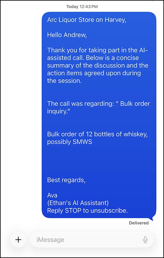 Ava bulk order email recap
