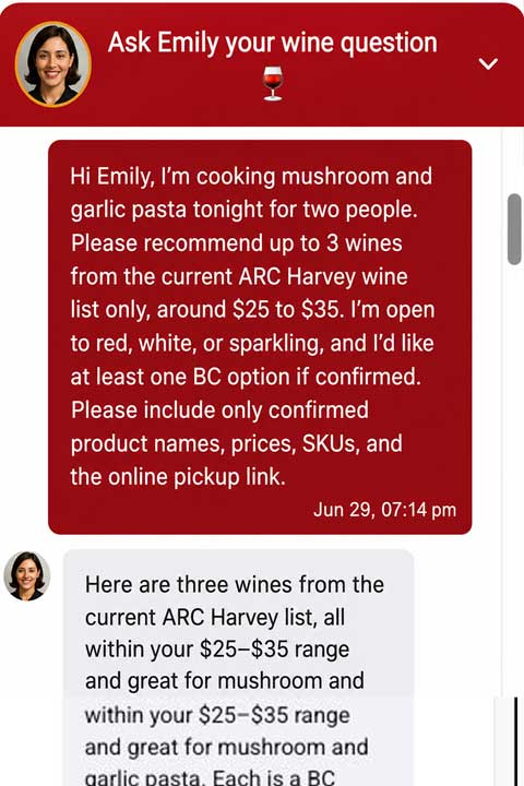 Emily chat pasta opening