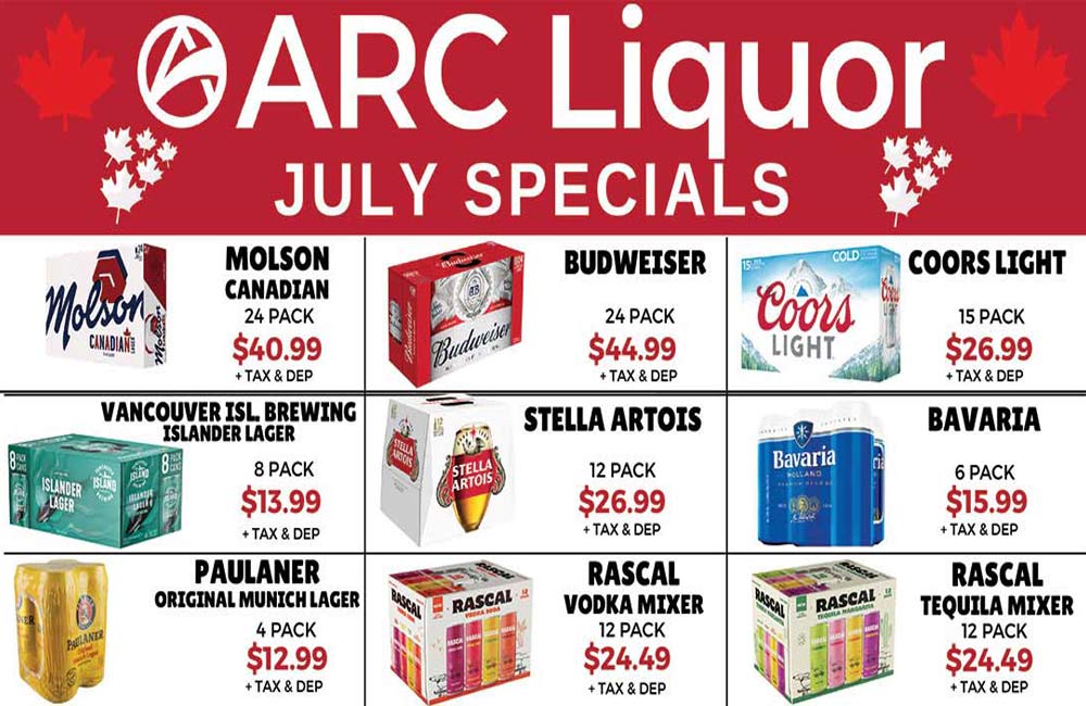Monthly specials at ARC Liquor Harvey Ave